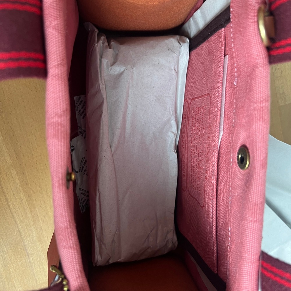 NWT Coach Spin Tote 27 in Taffy Light Pink Crossbody Handbag Purse - Picture 11 of 12